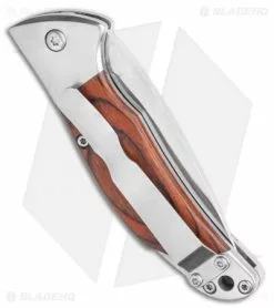 Bear & Son Bear And Son Automatic Lockback Knife Rosewood (2.75" Satin) -Avokelavavat Sales Store Bear and Son Rosewood Automatic Lockback BHQ 118796 LS Side