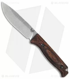Benchmade Hunt 15002 Saddle Mountain Skinner Fixed Blade Wood (4.2" Stonewash)
