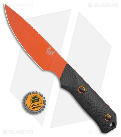 Benchmade Raghorn Hunting Fixed Blade Knife Carbon Fiber (4" Orange) 15600OR 7 Benchmade Raghorn Hunting Fixed Blade Knife Carbon Fiber (4" Orange) 15600OR - Image 5