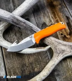 Benchmade Steep Country Knife W/ Gut Hook Orange (3.5" Stonewash) 15009-ORG -Avokelavavat Sales Store Benchmade Steep Country Knife w Gut Hook Orange Stonewash 15009 ORG BHQ 24208 kp antlers web