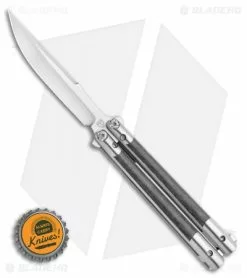 Biegler Bladeworks Custom Corsair Hand Ground Balisong Ti/CF (4.1" Satin) -Avokelavavat Sales Store Biegler Bladeworks Custom Corsair Hand Ground Gen3 Ti CF BHQ 118725 LS Bottlecap