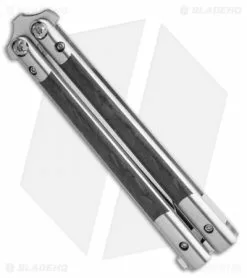 Biegler Bladeworks Custom Corsair Hand Ground Balisong Ti/CF (4.1" Satin) -Avokelavavat Sales Store Biegler Bladeworks Custom Corsair Hand Ground Gen3 Ti CF BHQ 118725 LS Side