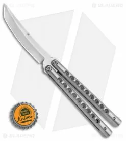 Biegler Bladeworks Custom Kuma Gen4 Balisong Titanium (4" SW) -Avokelavavat Sales Store Biegler Bladeworks Custom Kuma Gen4 Titanium 9 Hole BHQ 118722 LS Bottlecap