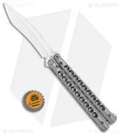 Biegler Bladeworks Custom Rockstyle Balisong Knife Titanium (4.5" Satin) -Avokelavavat Sales Store Biegler Bladeworks Custom Rockstyle Balisong Ti Satin BHQ 100713 jr bottlecap