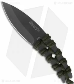 Fox Knives Black Fox Throwing Knife Gray/Green Cord (3.4" Gray) BF724