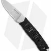 Fox Knives Black Fox Tarlo Fixed Blade Knife Black Paracord (3" Satin) 02FX093