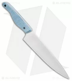 Blue Collar Blades Mule Chef Knife Sapphire Tree Micarta/CF Pins (8" Satin) -Avokelavavat Sales Store Blue Collar Blades Mule Chef Sapphire Tree Micarta CF Pins Satin BHQ 107947 jr spine