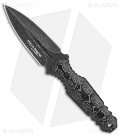 Boker Magnum Lil' Grave Digger Fixed Blade Knife Micarta (3.7" Black SW) 02SC518 3 Boker Magnum Lil' Grave Digger Fixed Blade Knife Micarta (3.7" Black SW) 02SC518