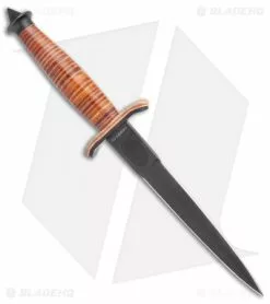 Boker Plus V-42 Devil's Brigade Fixed Blade Knife Leather (7" Black) 02BO1942 -Avokelavavat Sales Store Boker Plus V 42 Devils Brigade Wood Black BHQ 135693 jr spine