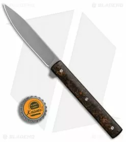 Brad Zinker Fruit Knife Liner Lock Flipper Copper Shred CF (3.75" Stonewash) -Avokelavavat Sales Store Brad Zinker Custom Fruit Knife Copper Shred CF BHQ 85994 er bottlecap