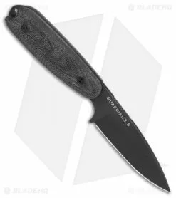 Bradford Knives Guardian3.5 Fixed Blade 3D Black Micarta (3.75" Sabre Black DLC) 7 Bradford Knives Guardian3.5 Fixed Blade 3D Black Micarta (3.75" Sabre Black DLC) -Avokelavavat Sales Store Bradford Guardian 3 5 3D Black Sabre Black DLC BHQ 80900 er side