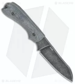 Bradford Guardian3 Sheepsfoot Fixed Blade Knife Black Micarta (3.5" Nimbus M4) -Avokelavavat Sales Store Bradford Knives 3D Black Guardian 3 Sheepsfoot Nimbus BHQ 135570 jr spine