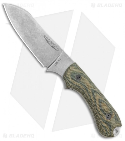 Bradford Guardian3 Sheepsfoot Fixed Blade Knife 3D Camo Micarta (3.5" SW M4) 3 Bradford Guardian3 Sheepsfoot Fixed Blade Knife 3D Camo Micarta (3.5" SW M4)