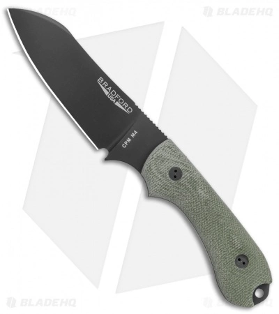 Bradford Guardian3 Sheepsfoot Fixed Blade Knife 3D Green (3.5" DLC M4) 3 Bradford Guardian3 Sheepsfoot Fixed Blade Knife 3D Green (3.5" DLC M4)