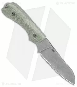 Bradford Guardian3 Sheepsfoot Fixed Blade Knife 3D Green Micarta (3.5" SW M4) -Avokelavavat Sales Store Bradford Knives 3D OD Green Guardian 3 Sheepsfoot SW BHQ 135561 jr spine