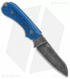 Bradford Guardian3 Sheepsfoot Fixed Blade Knife Black/Blue G-10 (3.5" Nimbus M4) -Avokelavavat Sales Store Bradford Knives Black Blue Guardian 3 Sheepsfoot Nimbus BHQ 135579 jr spine