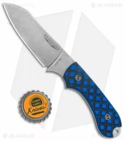 Bradford Guardian3 Sheepsfoot Fixed Blade Knife Black/Blue G-10 (3.5" SW M4) -Avokelavavat Sales Store Bradford Knives Black Blue Guardian 3 Sheepsfoot SW BHQ 135569 jr bottlecap