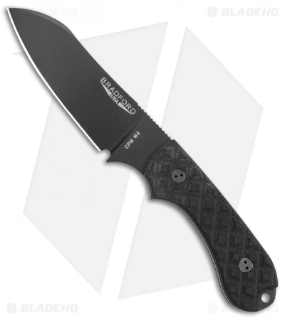 Bradford Guardian3 Sheepsfoot Fixed Blade Knife Black G-10 (3.5" DLC M4) 3 Bradford Guardian3 Sheepsfoot Fixed Blade Knife Black G-10 (3.5" DLC M4)