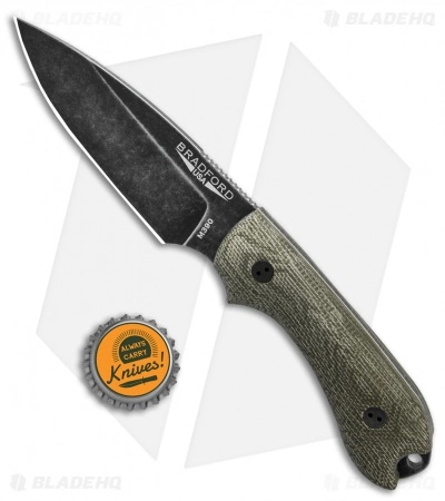 Bradford Knives Guardian3 Fixed Blade 3D OD Green Micarta (Sabre/M390/Black SW) 6 Bradford Knives Guardian3 Fixed Blade 3D OD Green Micarta (Sabre/M390/Black SW) - Image 4