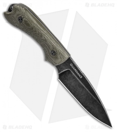 Bradford Knives Guardian3 Fixed Blade 3D OD Green Micarta (Sabre/M390/Black SW) 4 Bradford Knives Guardian3 Fixed Blade 3D OD Green Micarta (Sabre/M390/Black SW) - Image 2