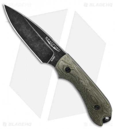 Bradford Knives Guardian3 Fixed Blade 3D OD Green Micarta (Sabre/M390/Black SW) 3 Bradford Knives Guardian3 Fixed Blade 3D OD Green Micarta (Sabre/M390/Black SW)