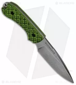 Bradford Knives Guardian3 Knife Toxic Green/Black G-10 (3.5" False Edge/N690/SW) -Avokelavavat Sales Store Bradford Knives Guardian 3 Toxic Green Black BRAD3FE010 BHQ 75269 jr spine