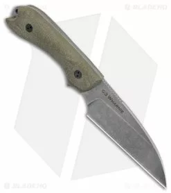 Bradford Knives Guardian3 Wharncliffe Knife 3D OD Green Micarta (3.625" SW) -Avokelavavat Sales Store Bradford Knives Guardian 3 Wharncliffe Knife 3D OD Green Micarta 3in SW BHQ 141922 td spine