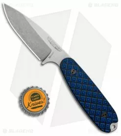 Bradford Knives Guardian3.5 Fixed Blade Blue/Black G-10 (3.75" Sabre/N690/SW) 9 Bradford Knives Guardian3.5 Fixed Blade Blue/Black G-10 (3.75" Sabre/N690/SW) -Avokelavavat Sales Store Bradford Knives Guardian 3.5 Sabre Black Blue BRAD35S013 BHQ 83353 jr bottlecap