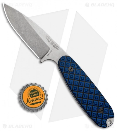 Bradford Knives Guardian3.5 Fixed Blade Blue/Black G-10 (3.75" Sabre/N690/SW) 6 Bradford Knives Guardian3.5 Fixed Blade Blue/Black G-10 (3.75" Sabre/N690/SW) - Image 4