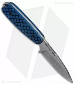 Bradford Knives Guardian3.5 Fixed Blade Blue/Black G-10 (3.75" Sabre/N690/SW) 7 Bradford Knives Guardian3.5 Fixed Blade Blue/Black G-10 (3.75" Sabre/N690/SW) -Avokelavavat Sales Store Bradford Knives Guardian 3.5 Sabre Black Blue BRAD35S013 BHQ 83353 jr spine