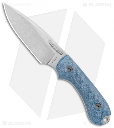 Bradford Knives Guardian3 Fixed Blade 3D Blue TeroTuf (Nitro-V/False Edge/SW) 3 Bradford Knives Guardian3 Fixed Blade 3D Blue TeroTuf (Nitro-V/False Edge/SW)