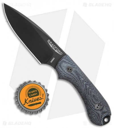 Bradford Knives Guardian3 Fixed Blade Knife 3D Black Micarta (DLC/N690) 6 Bradford Knives Guardian3 Fixed Blade Knife 3D Black Micarta (DLC/N690) - Image 4