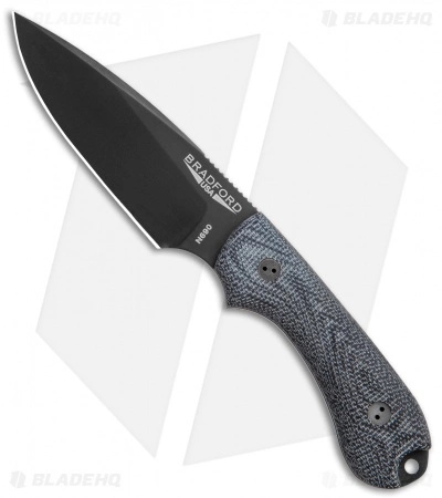 Bradford Knives Guardian3 Fixed Blade Knife 3D Black Micarta (DLC/N690) 3 Bradford Knives Guardian3 Fixed Blade Knife 3D Black Micarta (DLC/N690)