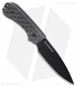 Bradford Knives Guardian3 Knife Black G-10 (3.5" False Edge DLC M390) -Avokelavavat Sales Store Bradford Knives Guardian3 Black G 10 False Edge DLC BHQ 29529 jr spine