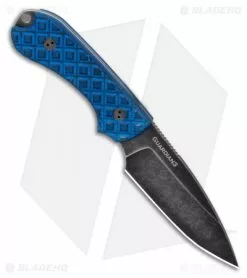 Bradford Knives Guardian3 Fixed Blade Black/Blue G-10 (Sabre/M390/Nimbus) -Avokelavavat Sales Store Bradford Knives Guardian3 Fixed Blade BlackBlue G 10 SabreM390Nimbus BHQ 68196 LS Spine