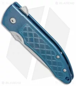 Bradford Knives Guardian3 Flipper G3F Knife Titanium Blue (3" Stonewash) -Avokelavavat Sales Store Bradford Knives Guardian3 Flipper G3F Ti Blue SW BHQ 96301 jr spine