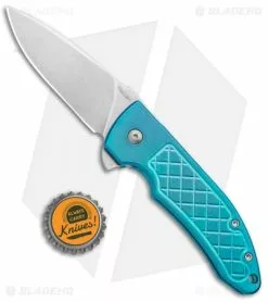 Bradford Knives Guardian3 Flipper G3F Knife Titanium Turquoise (3" Stonewash) -Avokelavavat Sales Store Bradford Knives Guardian3 Flipper G3F Ti Turquoise SW BHQ 96302 jr bottlecap