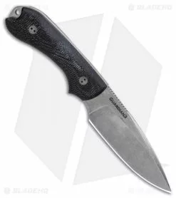 Bradford Knives Guardian3 Knife 3D Black Micarta (3.5" False Edge/3V/SW) -Avokelavavat Sales Store Bradford Knives Guardian3 Knife 3D Black Micarta 3.5in False Edge3V SW 3FE 101 3V BHQ 113731 LS Spine