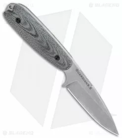 Bradford Knives Guardian3.5 Fixed Blade 3D Black Micarta (3.75" Sabre SW N690) -Avokelavavat Sales Store Bradford Knives Guardian3.5 Sabre 3D Black Micarta SW BHQ 114124 jr spine