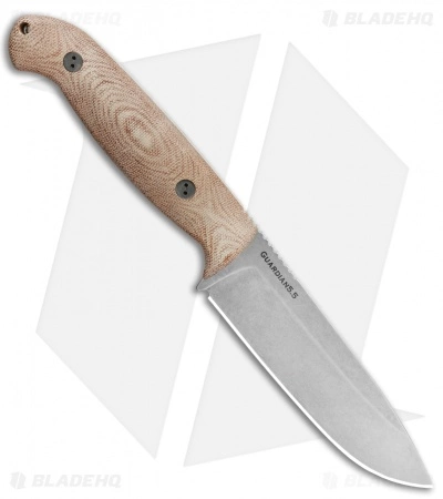 Bradford Knives Guardian5.5 Fixed Blade 3D Natural Micarta (5" SW N690) 4 Bradford Knives Guardian5.5 Fixed Blade 3D Natural Micarta (5" SW N690) - Image 2
