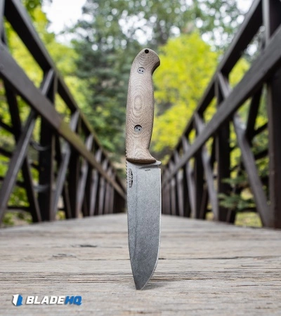 Bradford Knives Guardian5.5 Fixed Blade 3D Natural Micarta (5" SW N690) 7 Bradford Knives Guardian5.5 Fixed Blade 3D Natural Micarta (5" SW N690) - Image 5