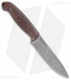 Bradford Knives Guardian5.5 Fixed Blade Knife 3D Red Richlite (5" SW) -Avokelavavat Sales Store Bradford Knives Guardian5.5 Fixed Blade 3D Richlite Sabre SW BHQ 141426 jr spine