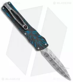 Brian Tighe & Friends Brian Tighe Custom Small Twist Tighe Dagger OTF Blue Fat CF (2.75" Damasteel)