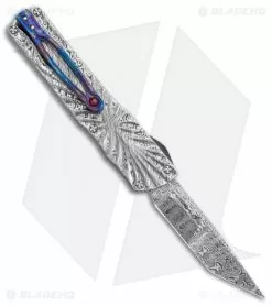 Brian Tighe & Friends Brian Tighe Custom Small Twist Tighe Tanto OTF Damascus (2.75" Damasteel)