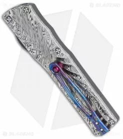 Brian Tighe & Friends Brian Tighe Custom Small Twist Tighe Tanto OTF Damascus (2.75" Damasteel) -Avokelavavat Sales Store Brian Tighe Custom Small Twist Tighe Tanto OTF Damasteel BHQ 115796 jr side