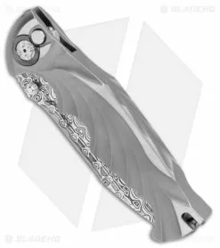 Brian Tighe Custom Tighe Breaker Clip Point Automatic Knife BB Ti (4" Damasteel) -Avokelavavat Sales Store Brian Tighe Custom Tighe Breaker Tanto BB Ti Damasteel BHQ 77982 jr spine