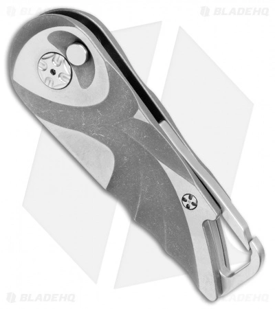 Brian Tighe Custom Tighe Nee Automatic Knife Two-Tone Titanium (1.9" Hand Satin) 4 Brian Tighe Custom Tighe Nee Automatic Knife Two-Tone Titanium (1.9" Hand Satin) - Image 2