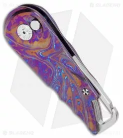 Brian Tighe Custom Tighe Nee Automatic Knife Timascus (1.9" Damasteel) -Avokelavavat Sales Store Brian Tighe Custom Tighe Nee Auto Timascus Damasteel BHQ 77981 jr spine