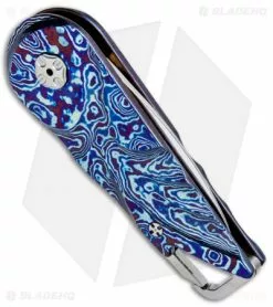 Brian Tighe Custom Tighe Nee Automatic Knife Timascus (1.9" Mirror) -Avokelavavat Sales Store Brian Tighe Custom Tighe Nee Timascus Mirror BHQ 71560 jr side