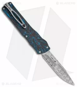 Brian Tighe & Friends Brian Tighe Custom Twist Tighe Clip Point OTF Blue Fat CF (3.75" Damasteel)